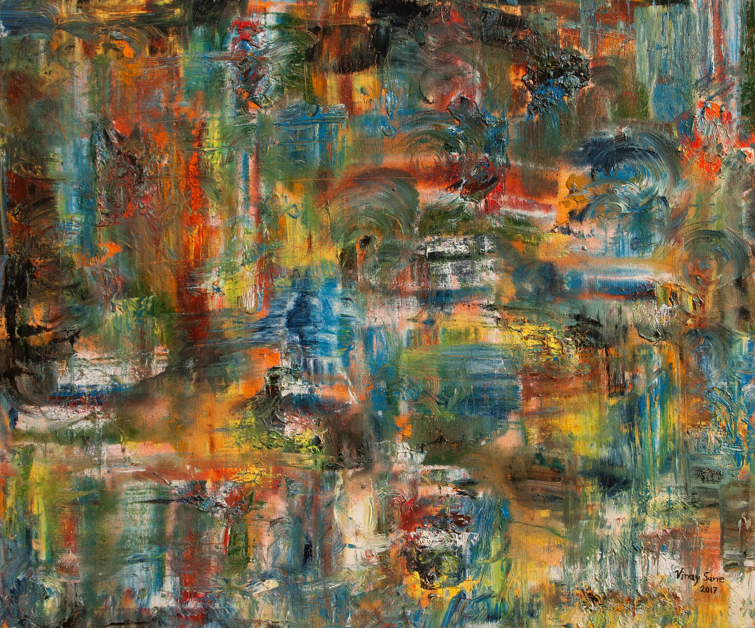 A Whirlpool of Thoughts abstract painting