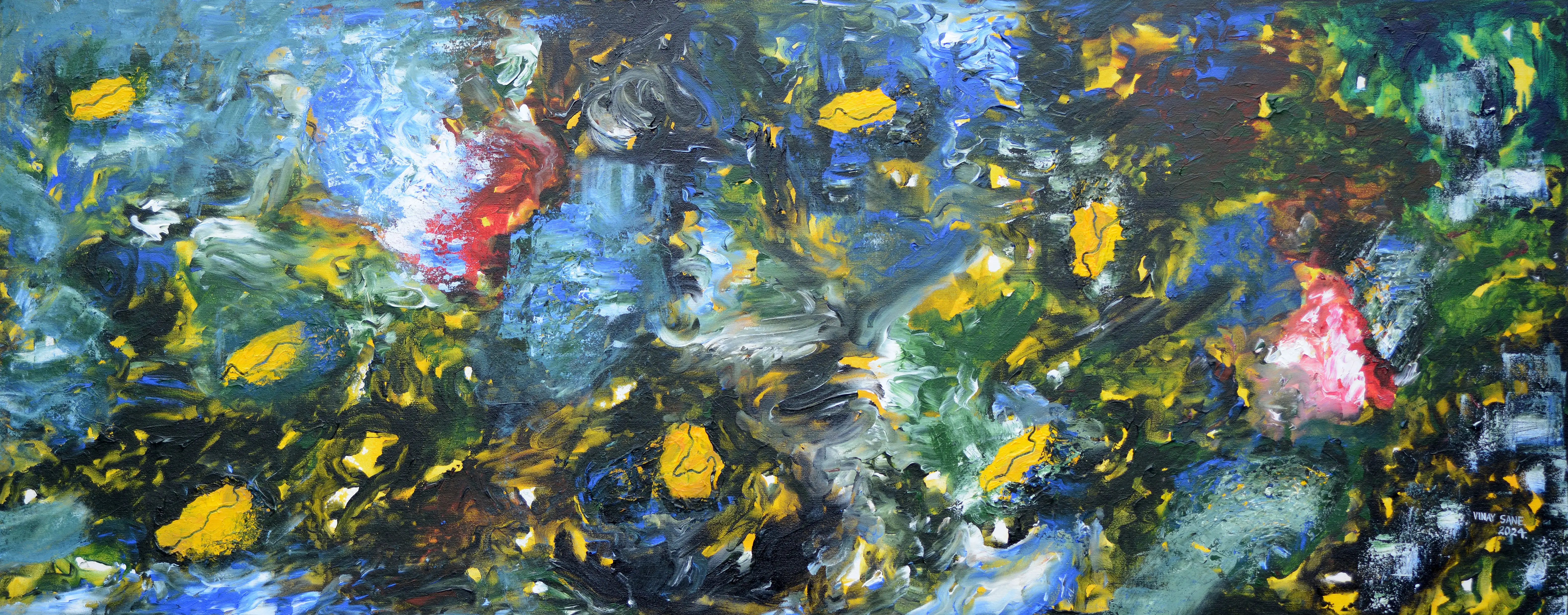 Lost Paths and Lost Milestones - I abstract painting